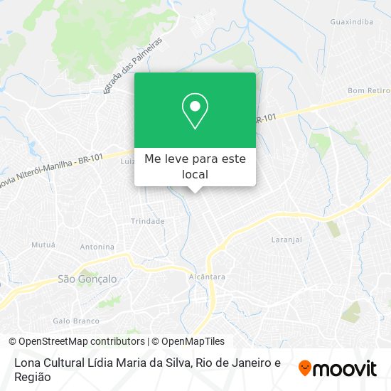 Lona Cultural Lídia Maria da Silva mapa