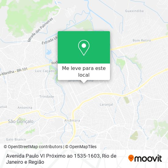 Avenida Paulo VI Próximo ao 1535-1603 mapa