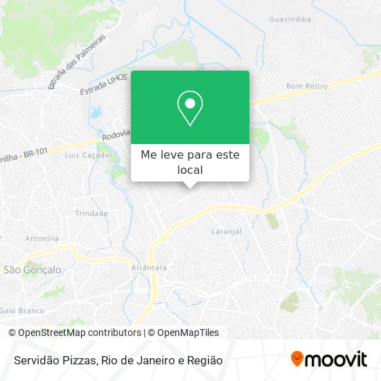 Servidão Pizzas mapa