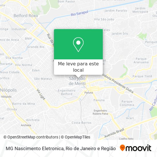 MG Nascimento Eletronica mapa