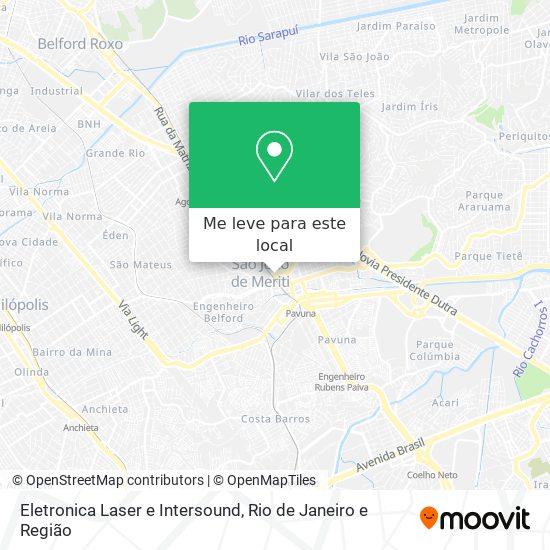 Eletronica Laser e Intersound mapa