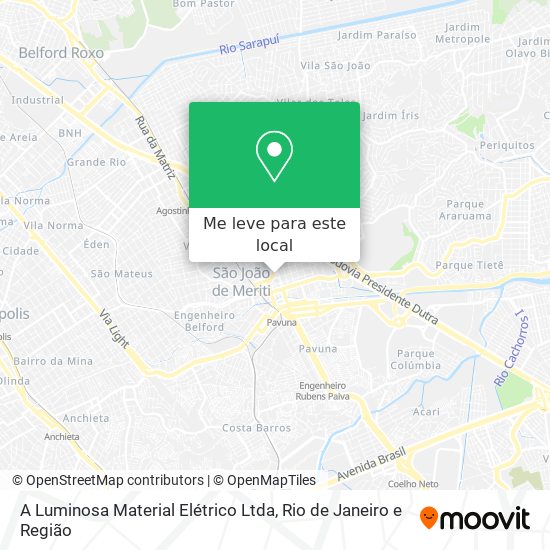 A Luminosa Material Elétrico Ltda mapa