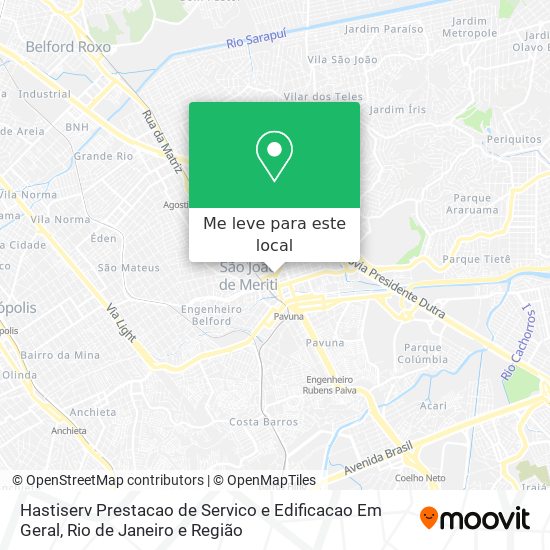 Hastiserv Prestacao de Servico e Edificacao Em Geral mapa