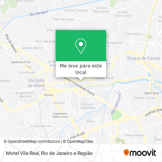 Motel Vila Real mapa