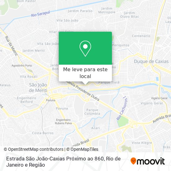 Estrada São João-Caxias Próximo ao 860 mapa