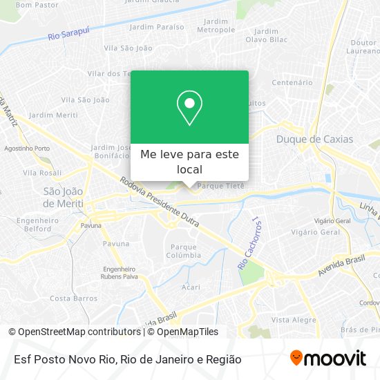 Esf Posto Novo Rio mapa