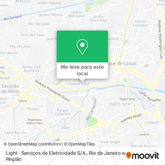 Light - Serviços de Eletricidade S / A. mapa