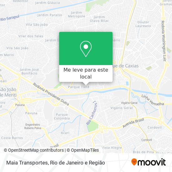 Maia Transportes mapa