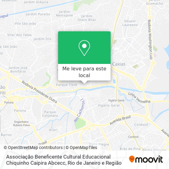 Associação Beneficente Cultural Educacional Chiquinho Caipira Abcecc mapa