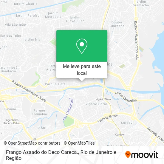Frango Assado do Deco Careca. mapa