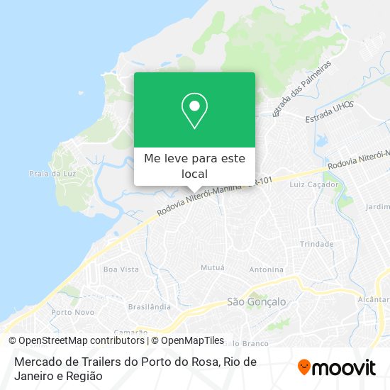 Mercado de Trailers do Porto do Rosa mapa