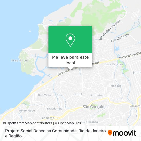 Projeto Social Dança na Comunidade mapa