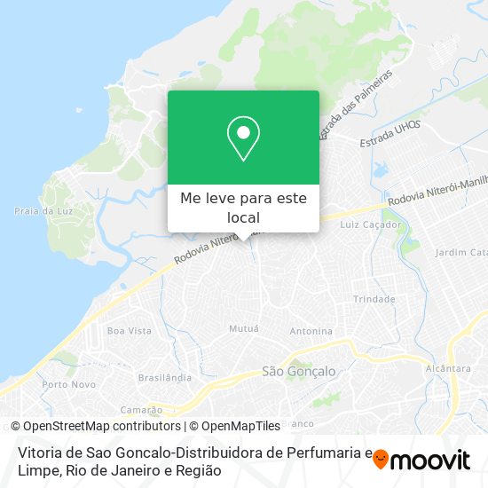 Vitoria de Sao Goncalo-Distribuidora de Perfumaria e Limpe mapa