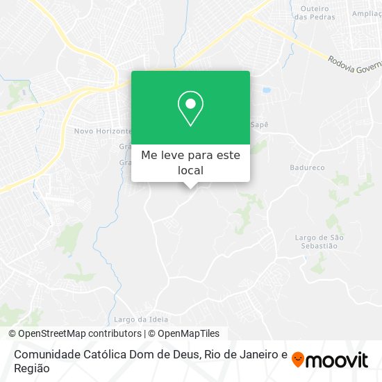 Comunidade Católica Dom de Deus mapa