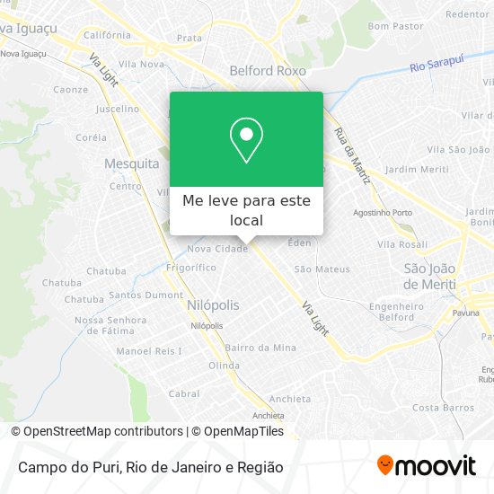 Campo do Puri mapa