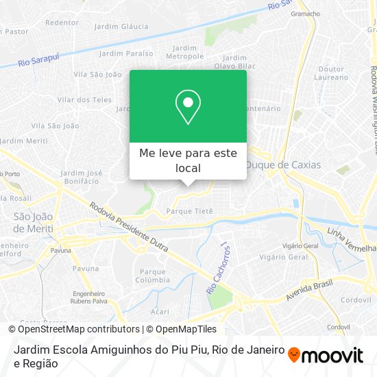 Jardim Escola Amiguinhos do Piu Piu mapa