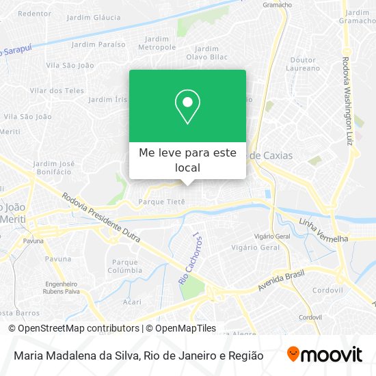 Maria Madalena da Silva mapa