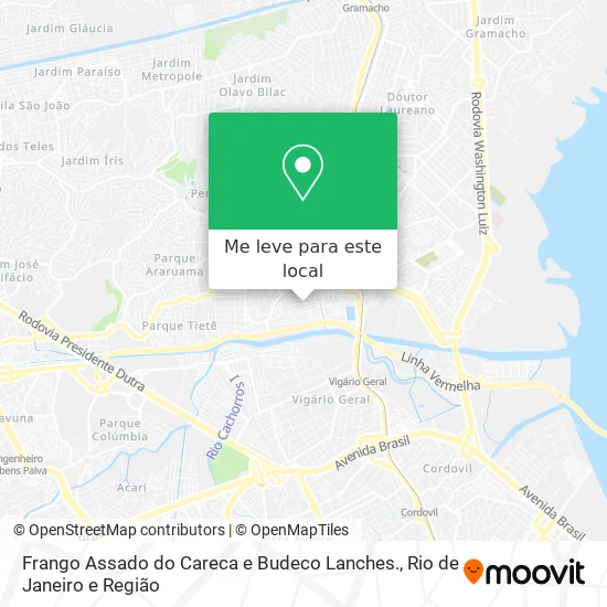 Frango Assado do Careca e Budeco Lanches. mapa