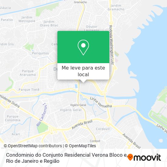 Condominio do Conjunto Residencial Verona Bloco e mapa