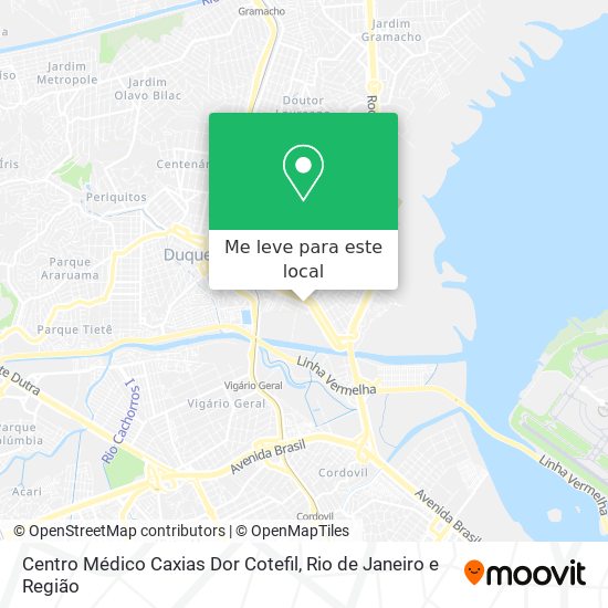 Centro Médico Caxias Dor Cotefil mapa