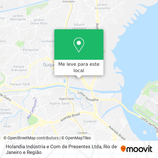 Holandia Indústria e Com de Presentes Ltda mapa