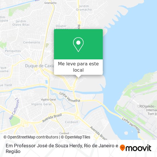 Em Professor José de Souza Herdy mapa