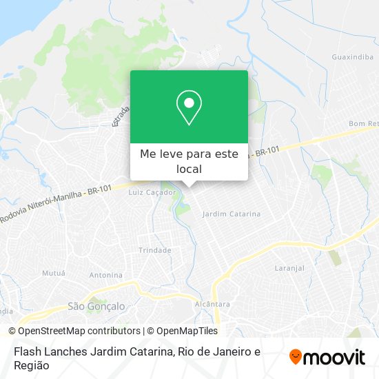 Flash Lanches Jardim Catarina mapa