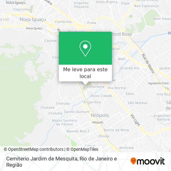 Cemiterio Jardim de Mesquita mapa