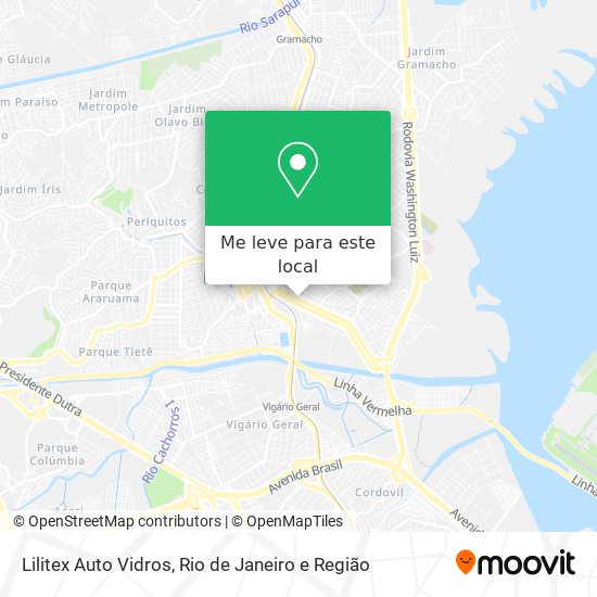 Lilitex Auto Vidros mapa