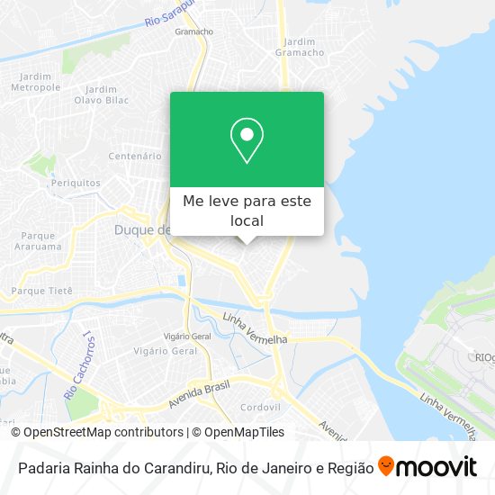 Padaria Rainha do Carandiru mapa