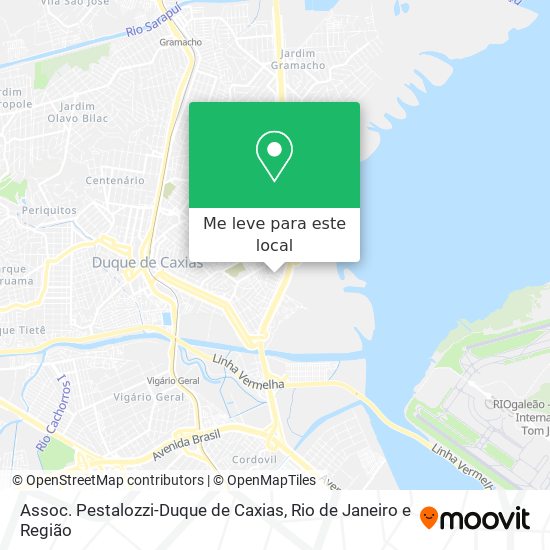 Assoc. Pestalozzi-Duque de Caxias mapa