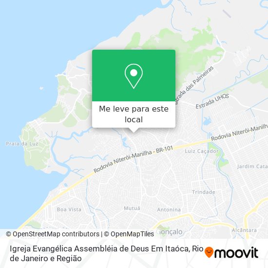 Igreja Evangélica Assembléia de Deus Em Itaóca mapa