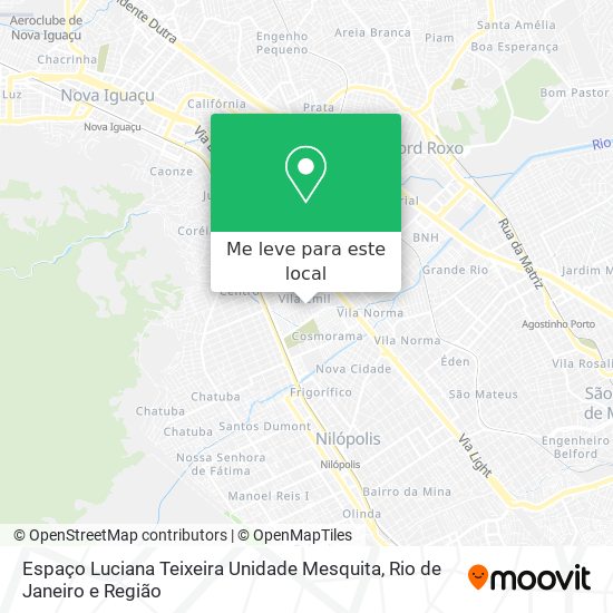 Espaço Luciana Teixeira Unidade Mesquita mapa