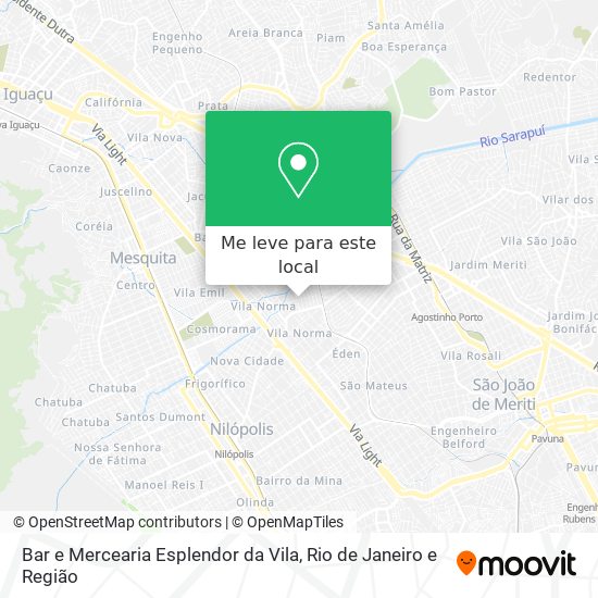 Bar e Mercearia Esplendor da Vila mapa
