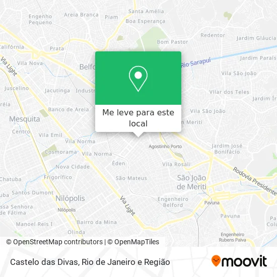 Castelo das Divas mapa