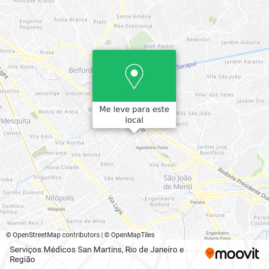 Serviços Médicos San Martins mapa