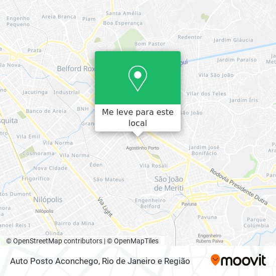 Auto Posto Aconchego mapa