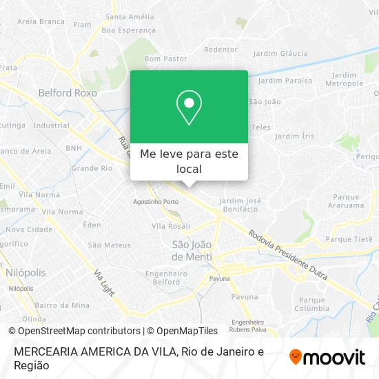 MERCEARIA AMERICA DA VILA mapa