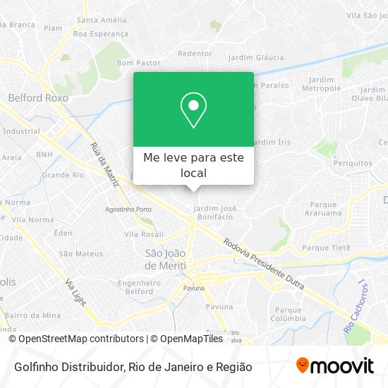 Golfinho Distribuidor mapa