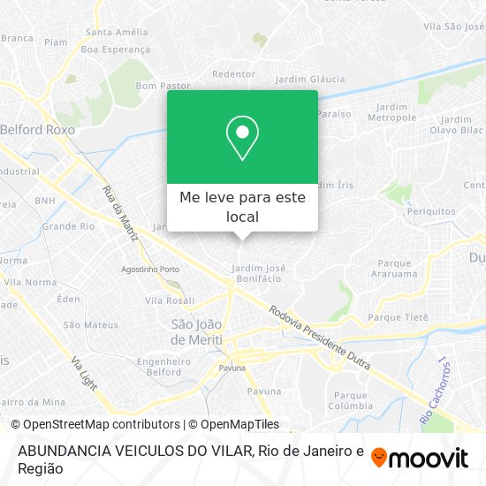 ABUNDANCIA VEICULOS DO VILAR mapa