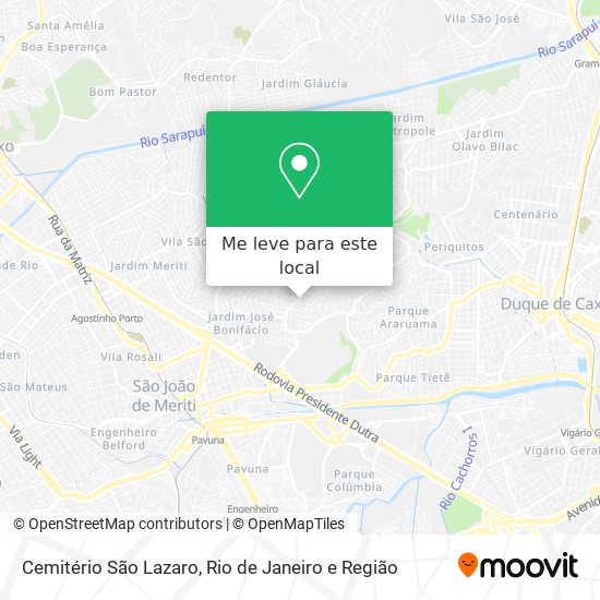 Cemitério São Lazaro mapa