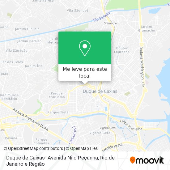 Duque de Caixas- Avenida Nilo Peçanha mapa