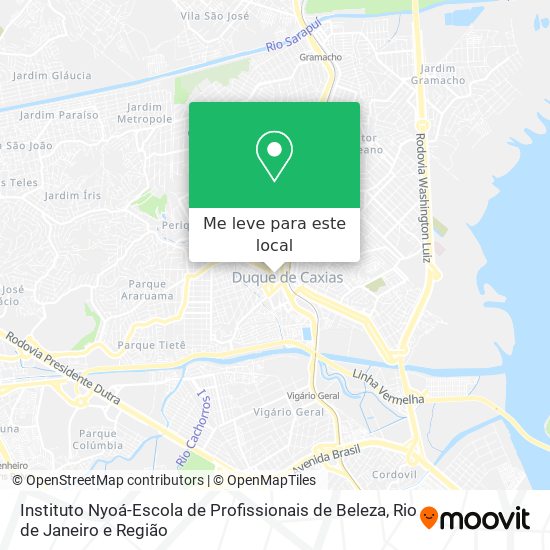 Instituto Nyoá-Escola de Profissionais de Beleza mapa