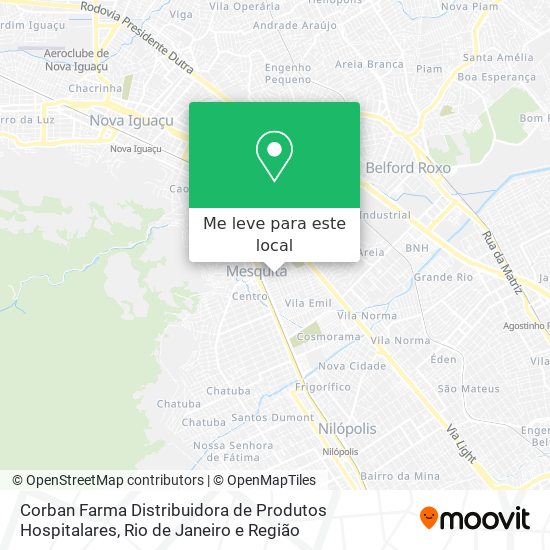 Corban Farma Distribuidora de Produtos Hospitalares mapa