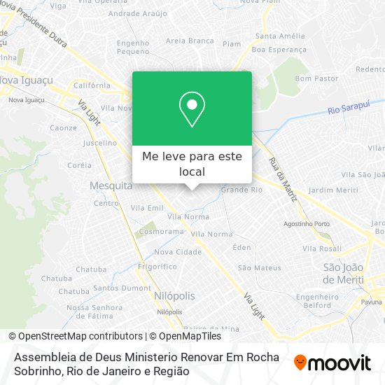 Assembleia de Deus Ministerio Renovar Em Rocha Sobrinho mapa