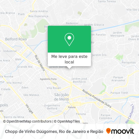 Chopp de Vinho Dúúgomes mapa