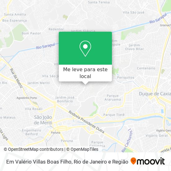 Em Valério Villas Boas Filho mapa