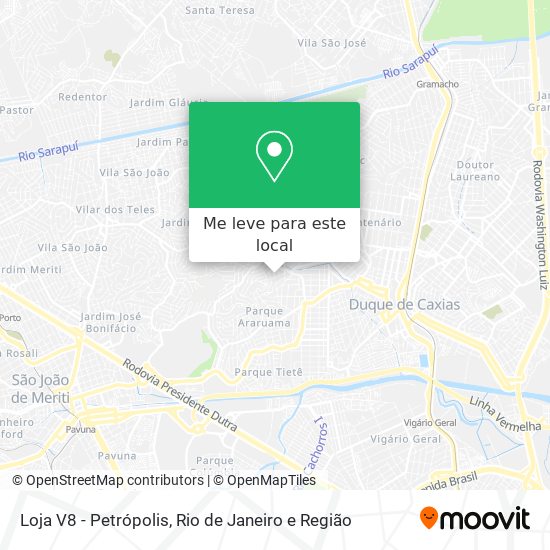Loja V8 - Petrópolis mapa