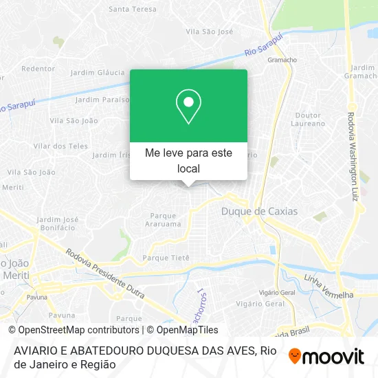 AVIARIO E ABATEDOURO DUQUESA DAS AVES mapa