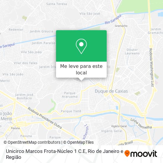 Unicirco Marcos Frota-Núcleo 1 C.E mapa